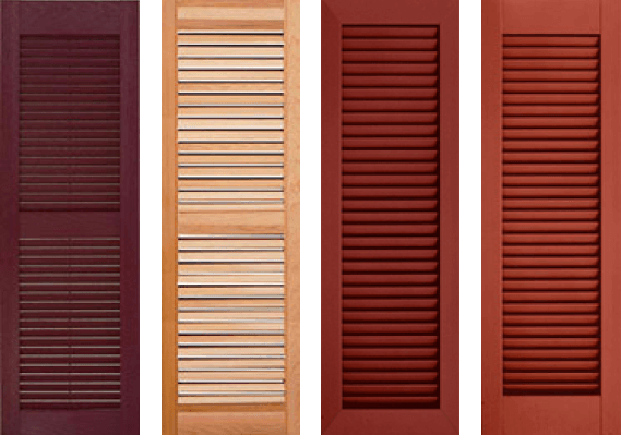 Exterior shutters on a home